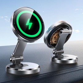 JOYROOM magsafe In-Car Smartphone Holder, Wireless Charging, Panel & Base Adjustable 360°, Premium Alloy Materials, Magsafe Charger, Car Magnet, All Metal, Durable, Super Strong Magnetic, Stability