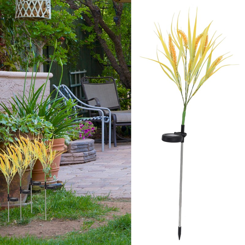 2pcs Solar Wheat Ear Lights IP44 Waterproof Wheat Ear LED