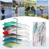 Soft Fishing Lures Swimbaits Pre-Rigged Jig Head Paddle Tail Swim