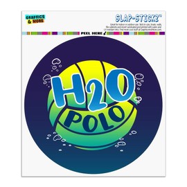 Water Polo Ball H2O Automotive Car Window Locker Circle Bumper Sticker