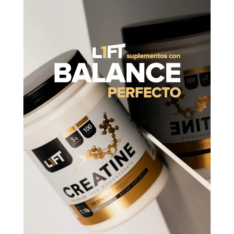 Lift Creatina Monohidratada L1ft 500 Gr 100 Servicios Sin Sabor