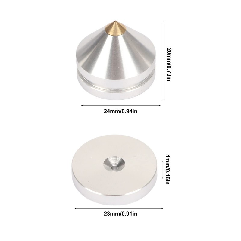 4 PCS Aluminum Alloy Speaker Spike Shockproof Adjustable Isolation Feet