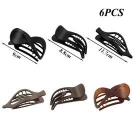 Gativs Haarspangen Damen 6 Stück Haarspangen Damen Groß Französisches Haarspangen Rutschfestes Hair Clips für Dickes für Dünnes Haar und Dickes Haar (3 Stile)