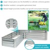 Sunnydaze 59.5" L-Shaped Raised Metal Garden Bed - Galvanized Steel