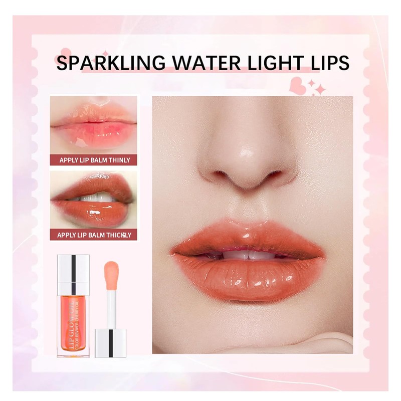Leogony 3PSC Hydrating Lip Glow Oil Set, Long Lasting Plumping