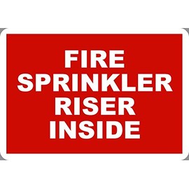 BuildASign Fire Sprinkler Riser Inside Safety Sign- 7" x 10", .040 Aluminum