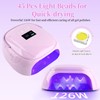 BOMOQING 126W Rechargeable UV LED Nail Lamp, Portable Cordless Nail