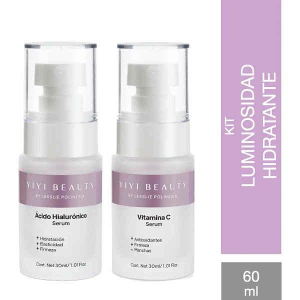 Kit Sérum Yiyi Beauty | Ácido Hialurónico + Vitamina C