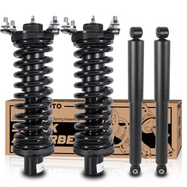 KUIPERAUTO 171577L 171577R 37203 Front + Rear Strut Shocks Absorbers Compatible for 02-12 Jeep Liberty Compatible for 07-11 Dodge Nitro Struts Assembly with/Coil Spring (Set of 4)