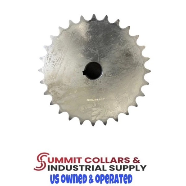 SUMMIT COLLARS #80 Roller Chain Sprocket 80BS28X1-1/2 28 TEETH 1-1/2"