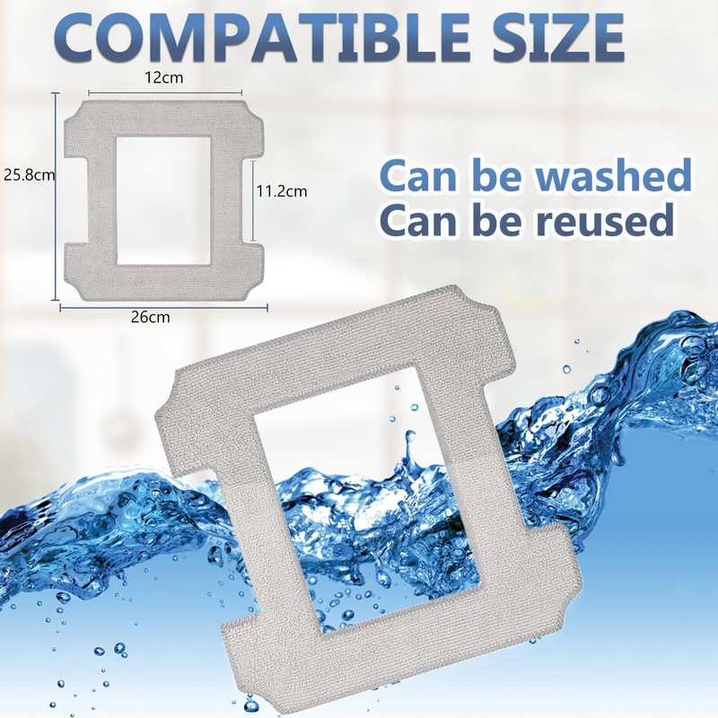 Pack of 8 Replacement Wipes for Ecovacs Winbot W1 Pro