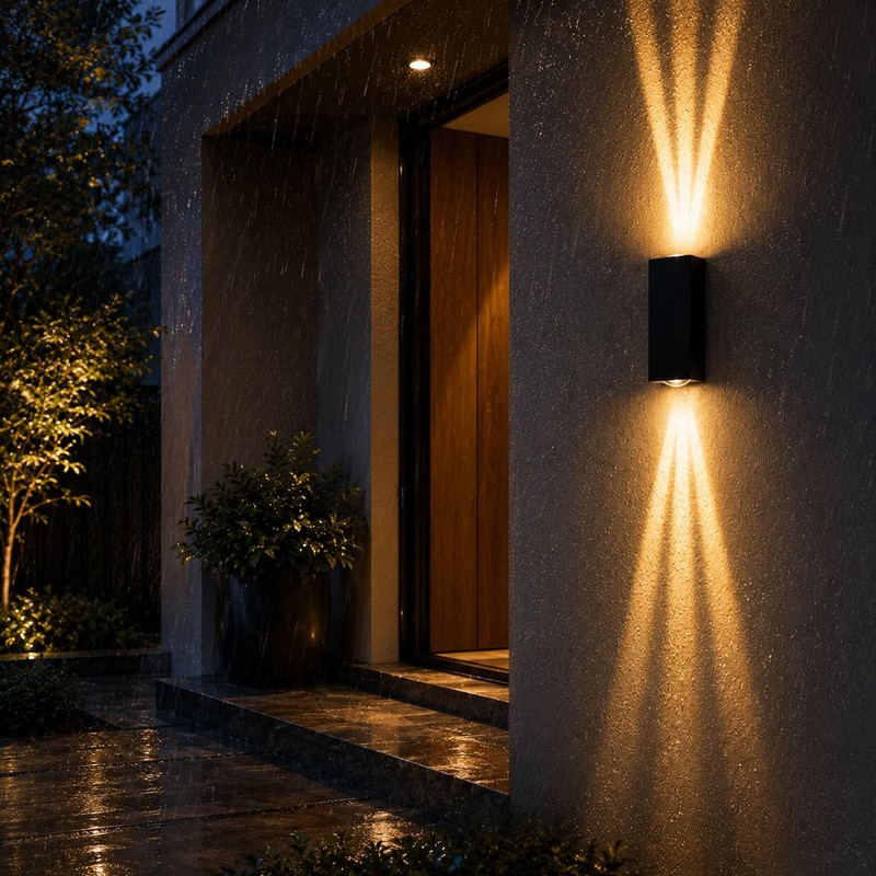 Bofea-Outdoor Waterproof Wall Sconce,Modern Black Wall Sconces