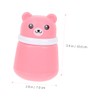 Vaguelly 2pcs Powder Puff Case Cartoon Bear Shape Powder Container