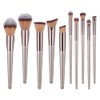 Healeved Kit De Brochas De Maquillaje 10 Piezas Cepillo Cosmético