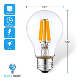 2 Pack Filament LED Red Light Bulbs Green Light Bulb – A19 E26 8W 60 Watt Equivalent Vintage LED Red Green Bulb Decorative Lighting for Party Decoration, Porch, Home, Christmas Light Bulbs