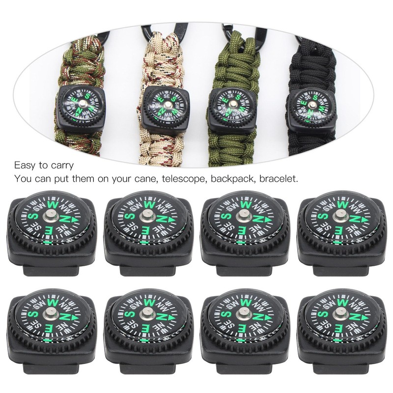 Vbestlife 25Pcs/Pack Button Compass, Mini Compass for Camping Hiking Boating