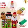 "JOYIN 5-Piece Christmas Kitchen Handle Cover Set – Festive Decorations