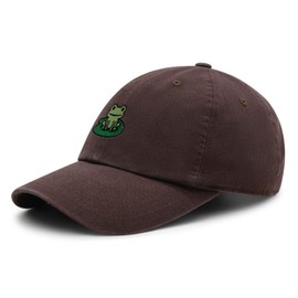 JPAK Frog Premium Dad Hat Embroidered Baseball Cap Frog Pond Frog Brown