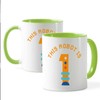 Tasse in Premium-Qualität, Grün – This Robot is 1 Celebration