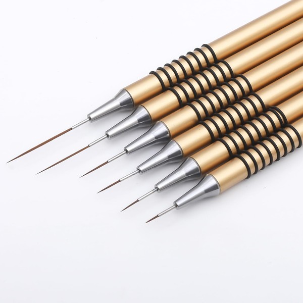 Nail art brushes, 6Pcs Nail Art Liner Brushes, Painting Art
