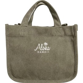 [Empret Veil] Canvas Mini Tote Bag, Can Be Enjoyed in 2 Ways and Shoulders, Width 9.4 x Height 8.7 x Depth 5.3 inches (24 x 22 x 13.5 cm), Khaki, 100% Cotton, Available in Muted Colors, Simple,