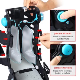 GHORTHOUD Air Cam Walker Fracture Boot, Inflatable Walking Boot, Short Walker Brace for Sprained Ankle, Foot Pain Recovery, Broken Foot, Achilles Tendonitis (S)