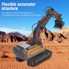 2.4G RC Excavator Toy Rotatable Full Functional Lighting Music Alloy