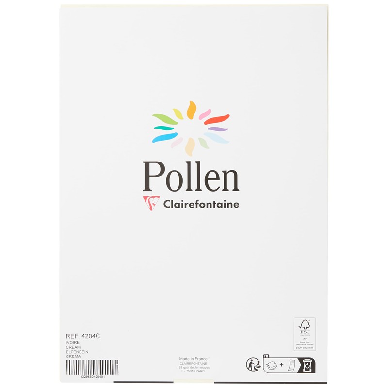 Clairefontaine - Ref 4204C - Pollen Coloured Paper (Pack of
