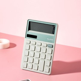 Delhi Nusign Simple Electronic Calculator General Design Pretty Calculator White / 누사인 심플 전자계산기 일반 디자인 예쁜 계산기 화이트