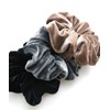 VingTAINE HS-64 Volume, Velour Scrunchie, Hair Accessory, brown (mocha)