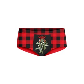 Tipsy Elves Womens Red and Green Mistletoe Underwear Size Small