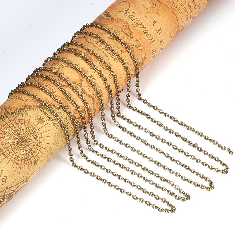 PH PandaHall 32.8ft Cross Chains Cable Chains for Cross Bracelet