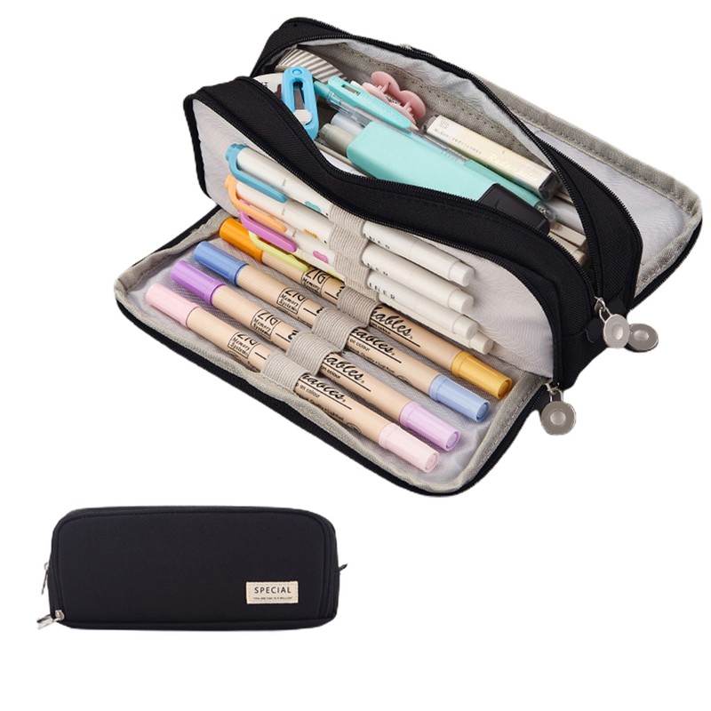 Canvas Pencil Case Large Capacity Pencil Cases Pencil Pouch with