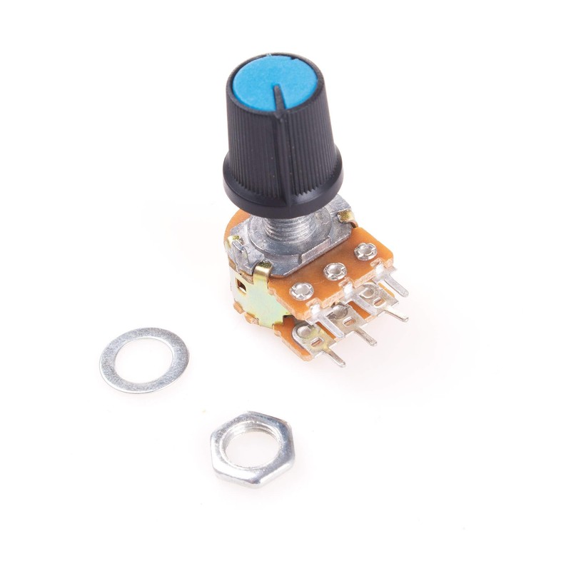 ANGEEK WH148 B250K Dual Stereo 6-Pin Potentiometer with Nuts and