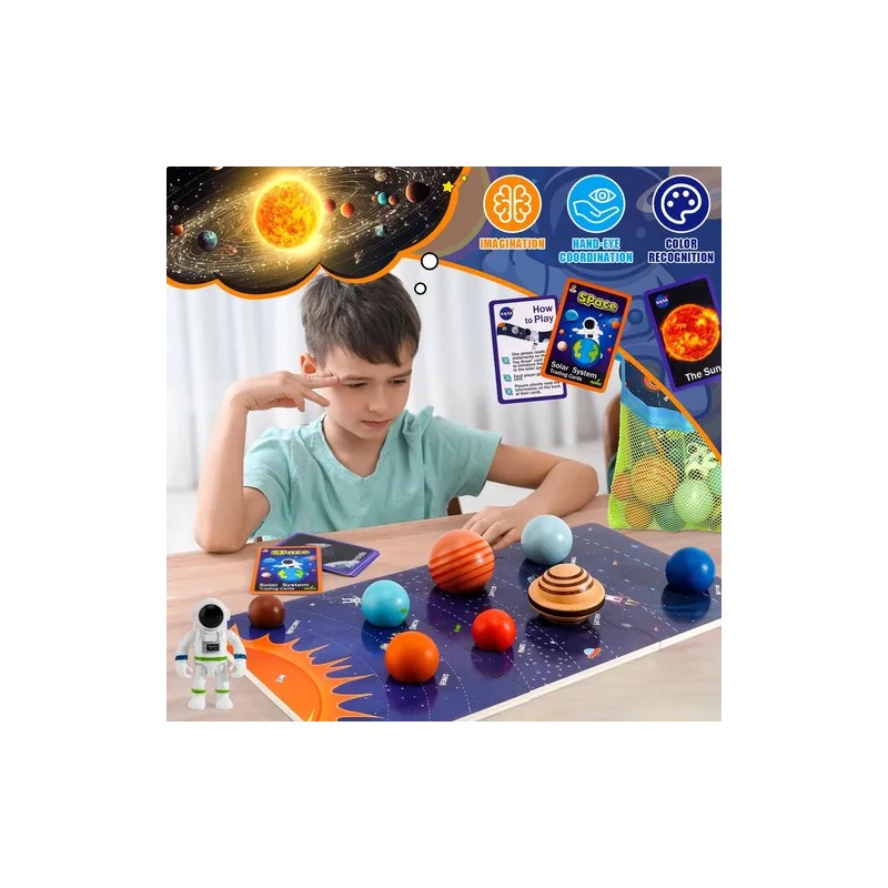 Juego Educativo De 30 Piezas Del Sistema Solar Montessori