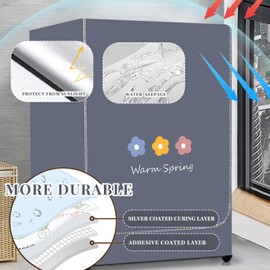 Washing Machine Cover Waterproof Washing Machine Cover 85 cm x 60 cm x 60 cm, Waterproof Sun Protection Washing Machine Cover, Front Loader Washing Machine Cover Waterproof