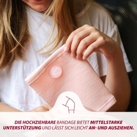 KARM Children's Knee Support - for Girls and Boys | Children's Knee Compression Bandage for Sports & Football & Gymnastics & Knee Problems | Kids Compression Knee Sleeve (Pack of 1, Light Pink)