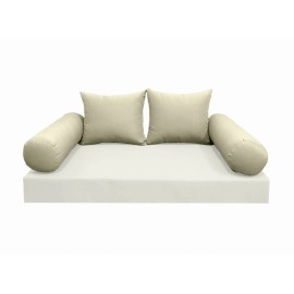 *COVER ONLY*-Style 4 Outdoor Bolster Pillow Cushion Knife Edge Queen AD005