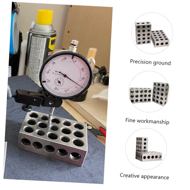 jojofuny 23hole Milling Machine Vise Parallel Pad Flat Contours Block