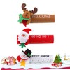 Gadpiparty 3-Piece Christmas Themed Refrigerator Handle Covers Fabric Door Handle