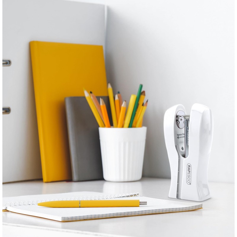 Rapesco 1319 Stand Up Stapler, Space-Saving Desktop Stapler, 20 Sheet