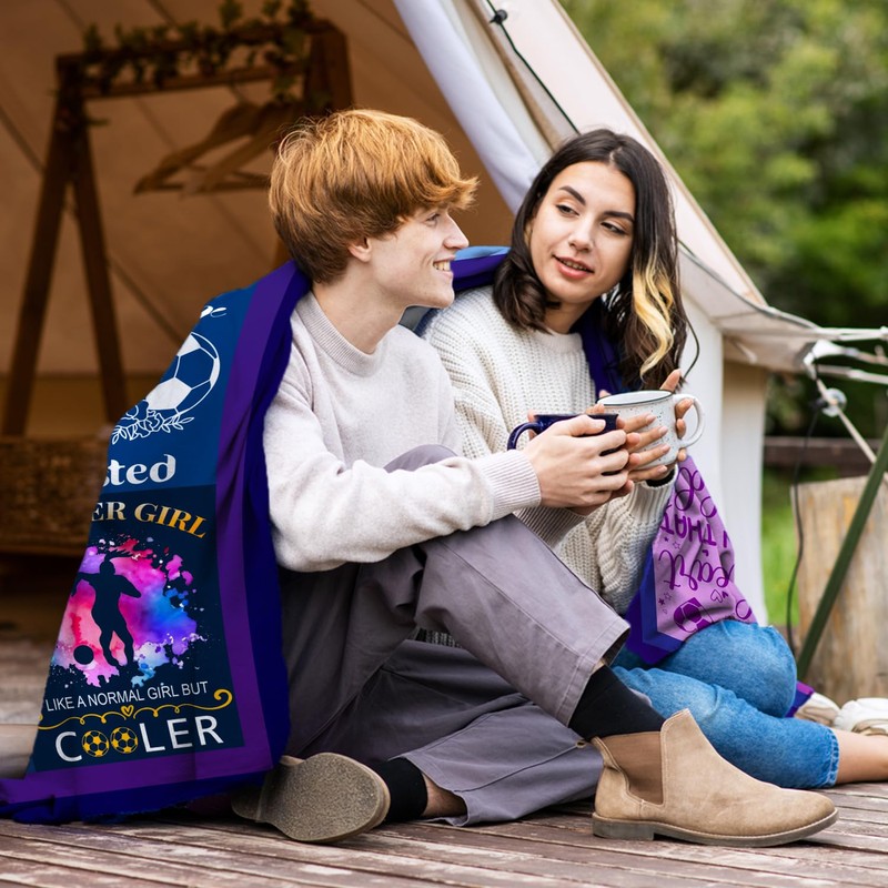 Soccer Blanket Ultra Soft Warm Flannel Throw Blanket Soccer Lovers