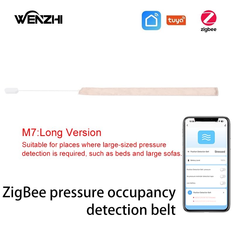 Zigbee Pressure Senor Occupancy/Presence Detector Stress Belt Hidden in Bed/Sofa