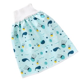 Hohopeti Potty Training Pants Washable Nappy Pants Folding Skirt Comfortable Pee Training Clothes for 0-4 Years