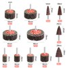 TOVOT 24PCS Mounted Flap Wheels Assortment Kit with 1/4" Mandrel