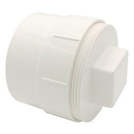 Sewer Cleanout Cap with Plug Pipe Fitting, 4 Inch PVC Cap for Garden, RV and More Drainage Piping Systems, PVC DWV Flush Sewer Cleanout Cover and Coupling Adapter