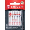 SINGER 04803 Regular Point Overlock Needles, 5-Count, Sizes 80/12, 90/14,