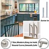 Gobrico 30 Pack 3-1/2" Kichen Cabinet Handles Brushed Nickel Cabinet