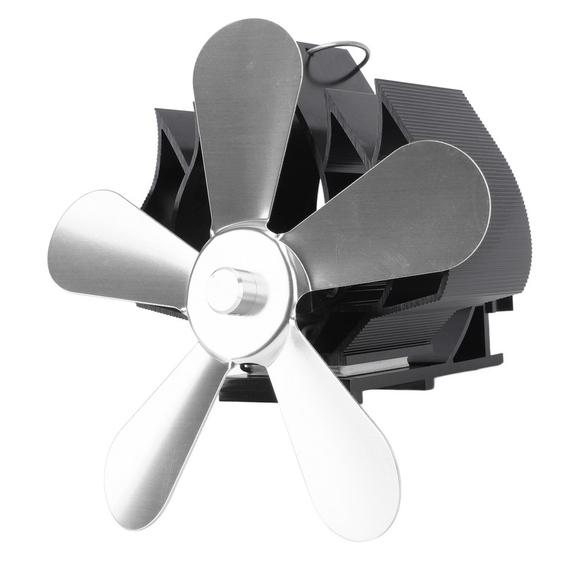 Wall Mounted Fireplace Fan 5 Blade Heat Powered Wood Stove