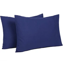 Toddler Cot Bed Pillow Cases, Baby Pillowcase Plain Cotton Soft Pillows Cover Set, Girl Vegan Beeding 2 Pack Navy Pillowcases 40x60 cm for Kids Travel, Nursery Beds, Camping